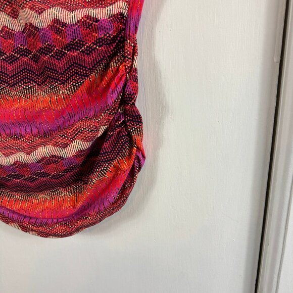 La Blanca Multicolor Metallic Zigzag Bandeau Tankini Top – Size 10 - Picture 4 of 9